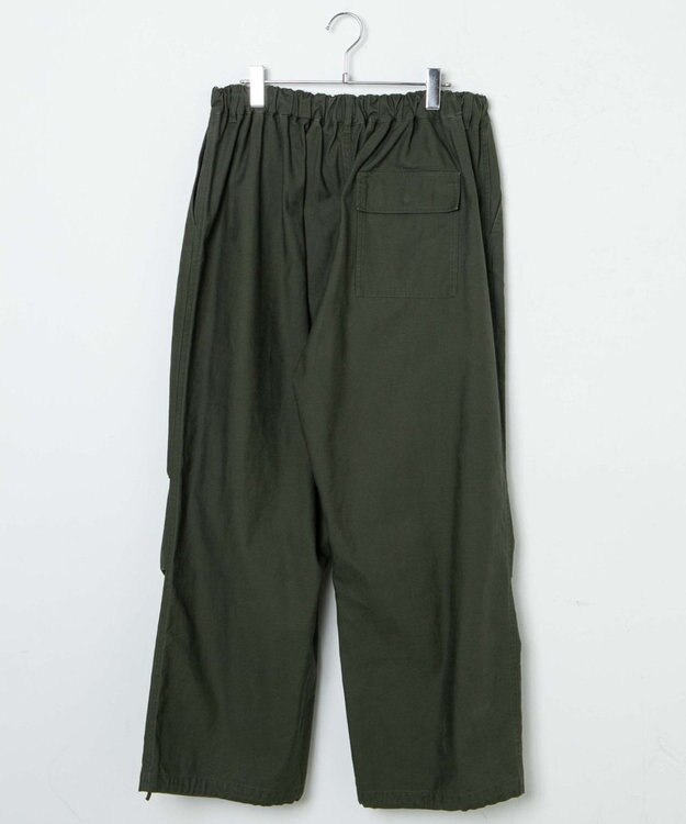 WEGO バックサテンワイドミリタリーパンツ カーキ