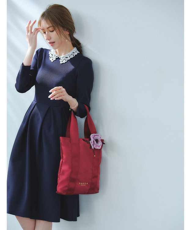 TOCCA MY LADY KNIT DRESS ニットドレス ネイビー系