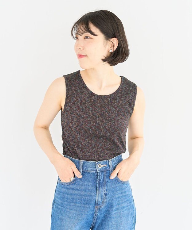 Green Parks ・Ｐｅｔｉｔ　Ｆｌｅｕｒ　ラメリブタンクトップ Mix