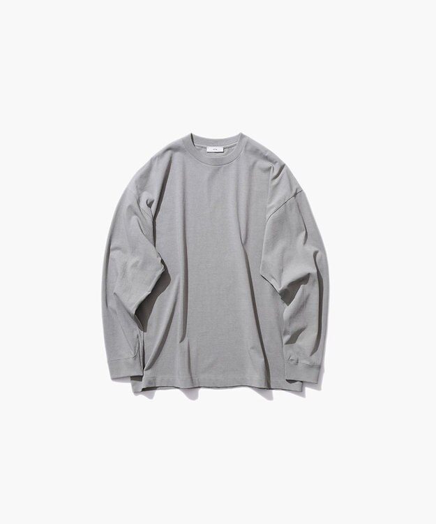 ATON FRESCA PLATE | オーバーサイズ L/S Tシャツ - UNISEX GRAY