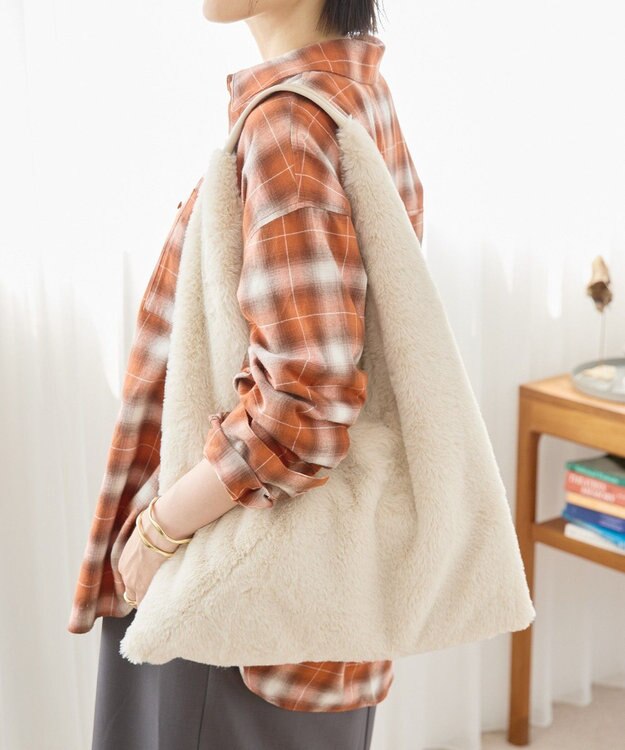 AMERICAN HOLIC フェイクファーバッグ Beige