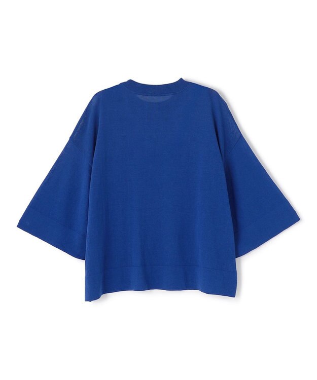 UNFILO L フロスティコットン クロップド プルオーバー ブルー