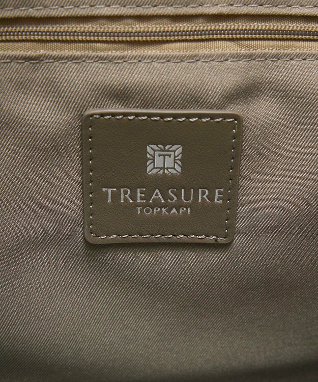 TOPKAPI 【TREASURE TOPKAPI】ストライプハンドル ナイロン 縦型 2way トートバッグ A4対応 ダークグレー
