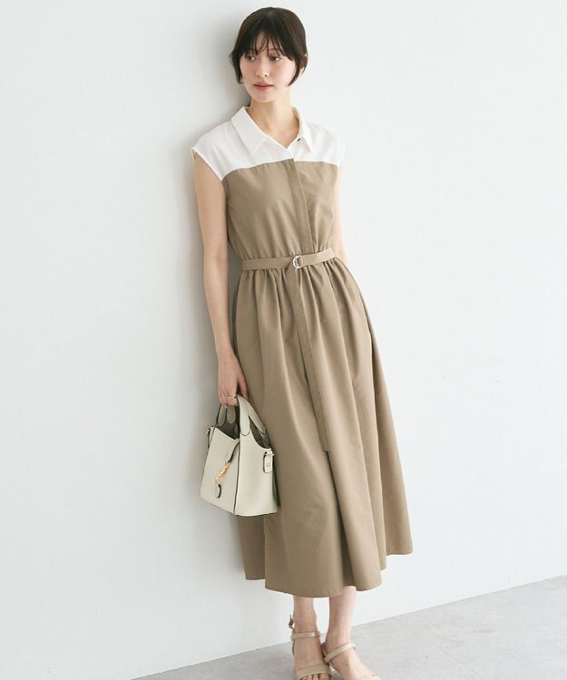 YECCA VECCA ドッキングワンピース Beige
