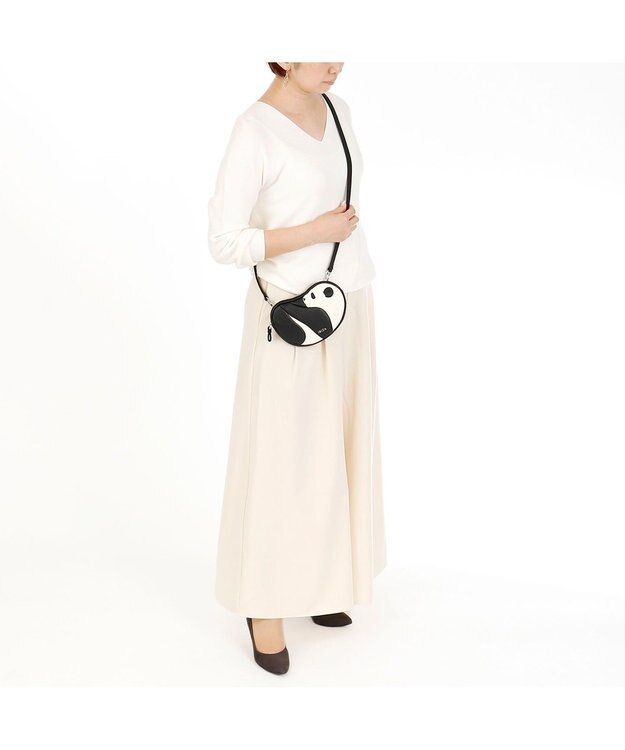 IBIZA アニマーダ　牛革　ポシェット（パンダ） 黒