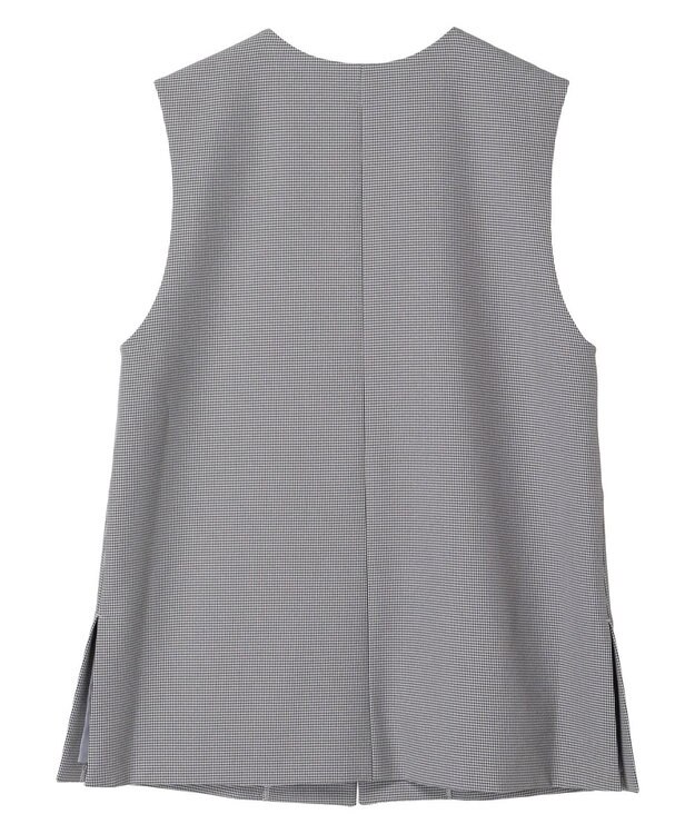 Green Parks きれいシルエット千鳥柄ジレ Hounds Tooth