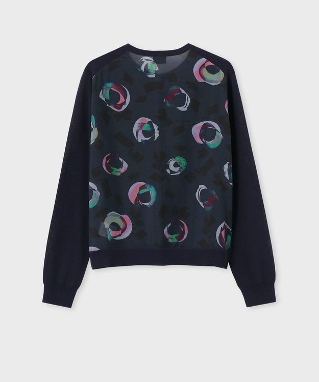 Paul Smith Painted Spot シアーコンビ カーディガン ネイビー