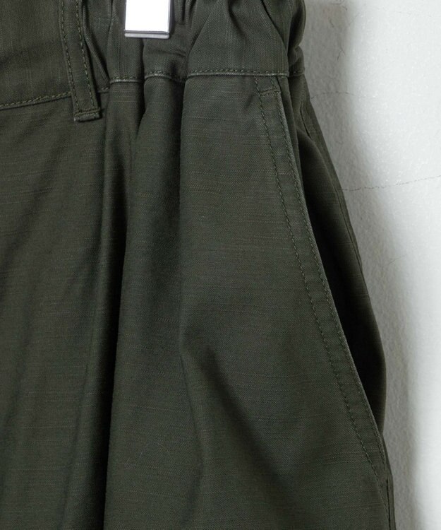 WEGO バックサテンワイドミリタリーパンツ カーキ