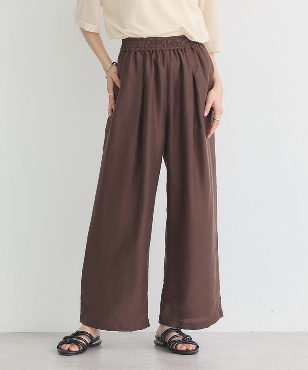 earth music&ecology リラックスタックパンツ Brown