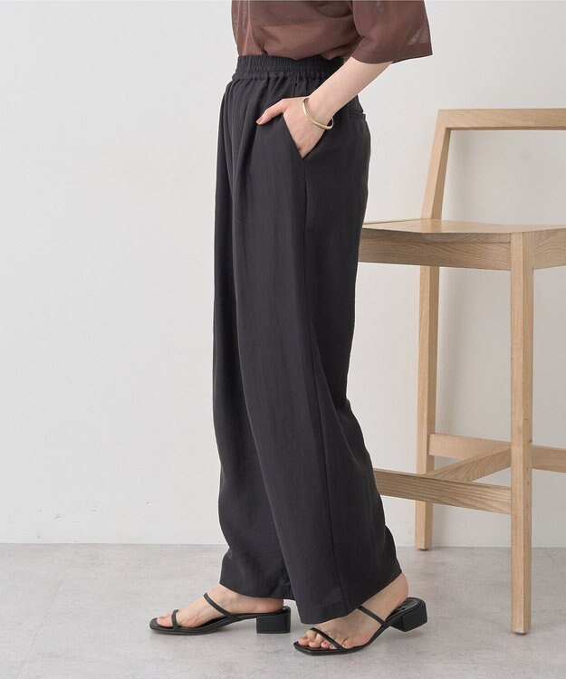 earth music&ecology リラックスタックパンツ Black