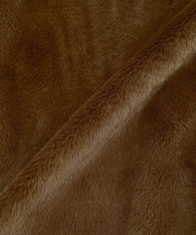 earth music&ecology ファーショートブルゾン Brown