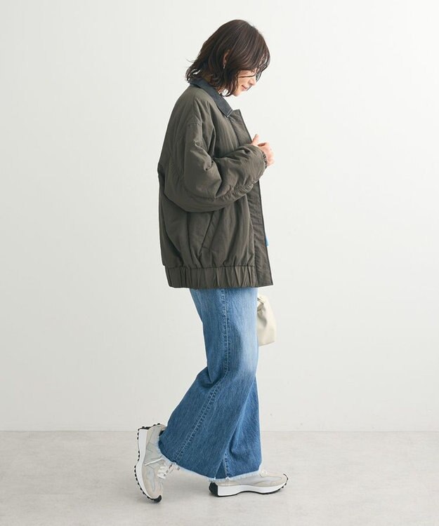 Green Parks ・ＥＬＥＮＣＡＲＥ　ＤＵＥ　フェイクレザーエリブルゾ Charcoal Gray