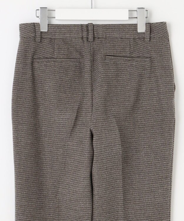 J.PRESS LADIES S 【洗える】チェルビック チェック テーパード パンツ ブラウン系3