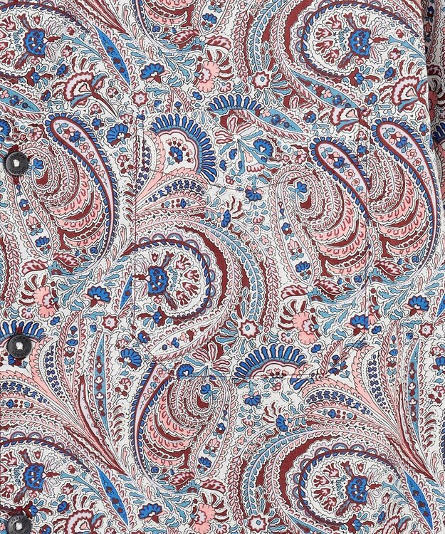 JOSEPH ABBOUD リバティプリント シャツ ワイン系5