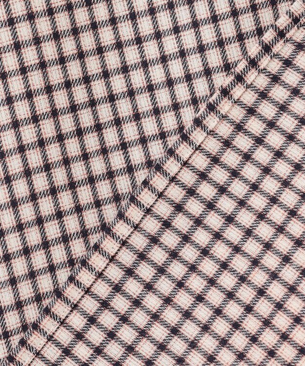 J.PRESS LADIES サイロチェック スキッパー ブラウス アイボリー×ネイビー×ピンク系