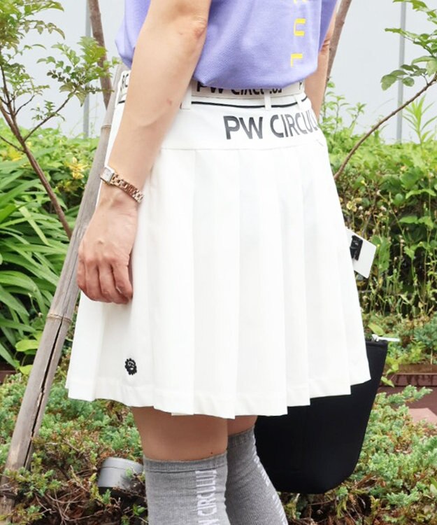 PW CIRCULUS 【WOMEN】【洗える/撥水/ストレッチ】プリーツ スカート ゴルフウェア レディース ホワイト系
