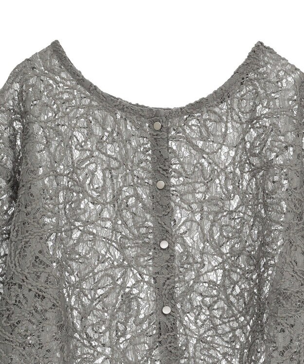 Green Parks ・ＥＬＥＮＣＡＲＥ　ＤＵＥ　２ｗａｙコードレースカーデ Charcoal Gray