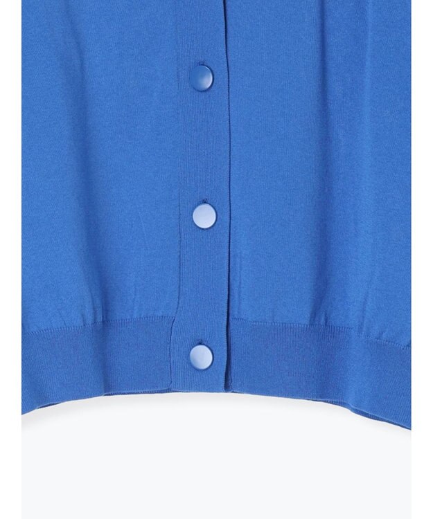 Te chichi 14G綿ポリVネックカーディガン ブルー