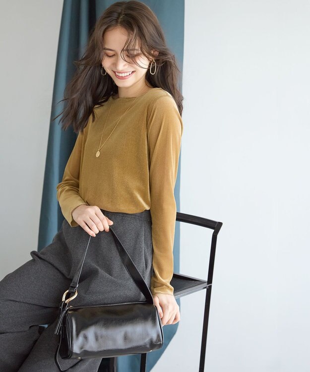 23区 S 【VERY9月号掲載/洗える/吊り干しOK】ヴィスコースストレッチ ワイド パンツ グレー系