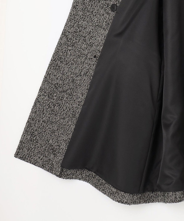 組曲 L ループツイードチェスター コート ブラック系7