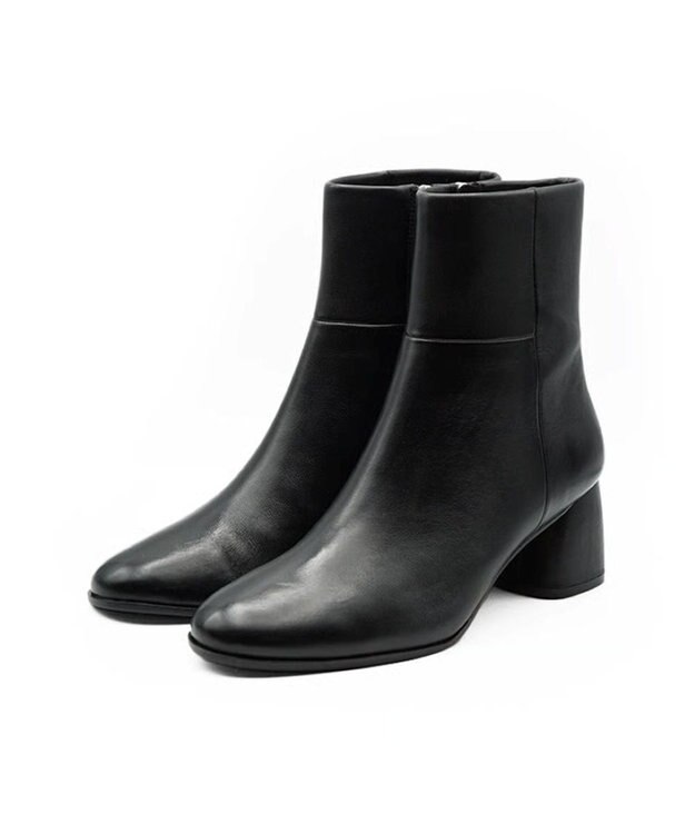 APOM 本革シープスキンサイドジップアンクルブーツ 60 ブラック