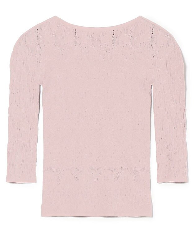 Chacott レーシーフラワーニットトップ グレージュ