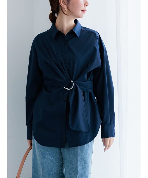 Te chichi Dカンデザインシャツ ネイビー