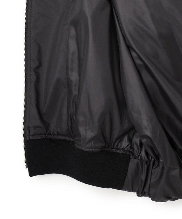 BEIGE， 【GISELe 10月号掲載】DOVER / 異素材ウールキルティングブルゾン Black × Charcoal