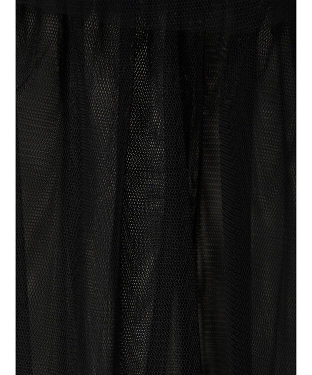 Green Parks ・ＳＵＧＡＲ　ＳＰＯＯＮ　チュールティアードブラウス Black