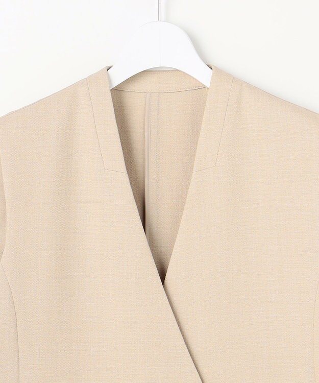 自由区 S リラックスバスケットノーカラー ジレ フラックス