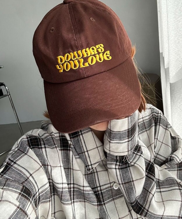 WEGO 【ユニセックス着用ITEM】ウネリロゴツイルキャップ ブラウン