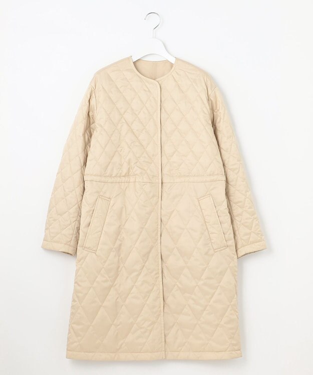 自由区 【洗える/リバーシブル】ブライトキルト リバーシブルコート ベージュ系