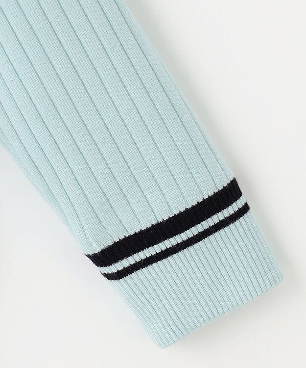 23区GOLF 裏地付きニットで温か【MEN】【蓄熱】ウールブレンド裏付 ニット スカイブルー系