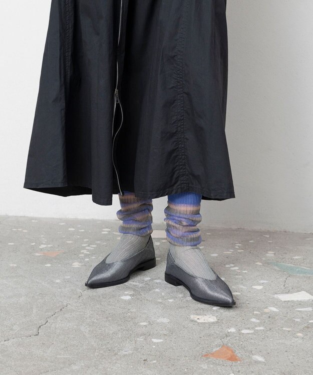 TRICOTE ボーダー柄 シアールーズソックス 32BLUE