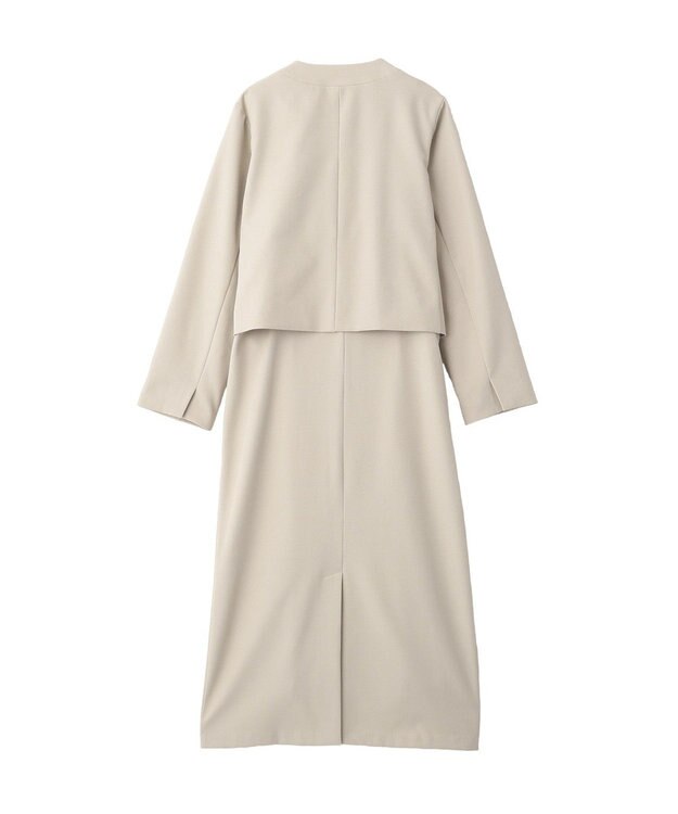 YECCA VECCA 【2点SET】ショートジャケットセットキャミワンピース Light Beige