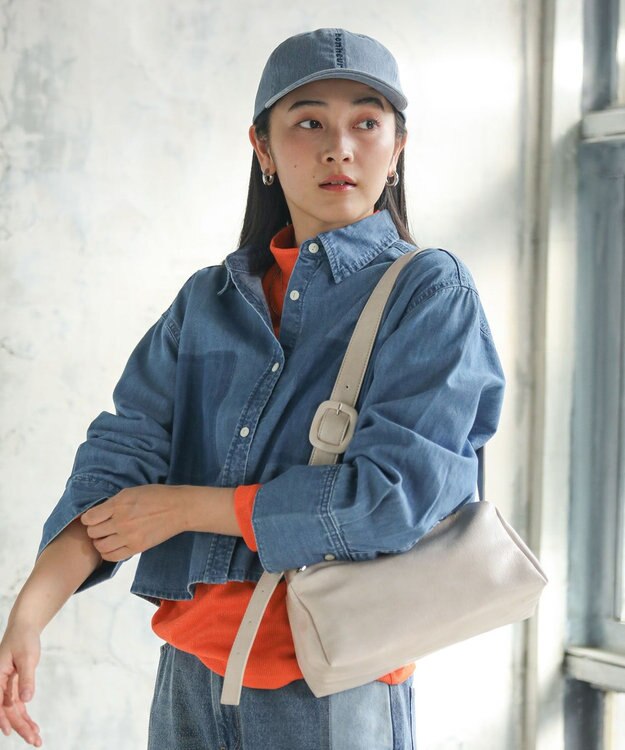 Green Parks ショート丈デニムシャツ Light Indigo