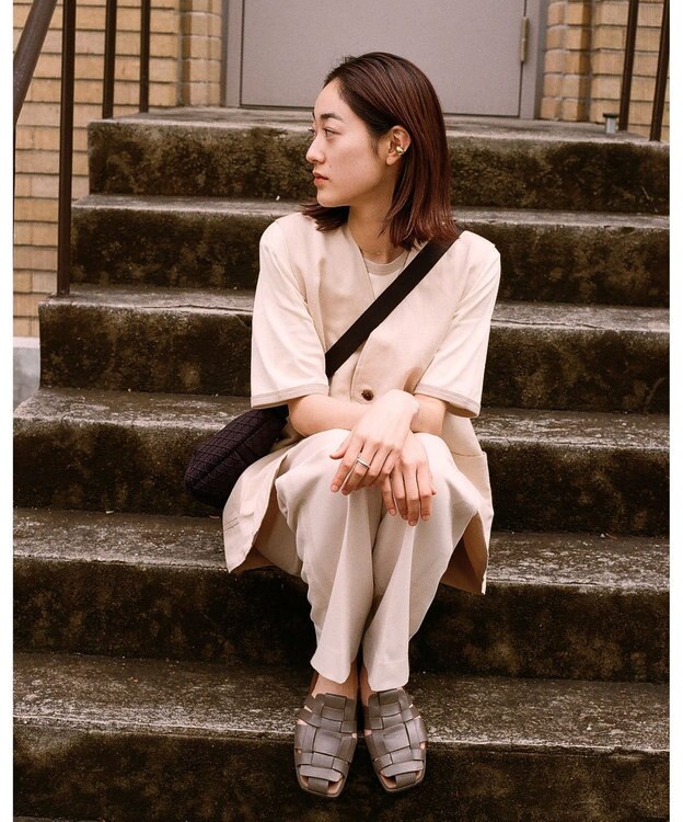 MIYABIYA LAQUOH【撥水加工】篭目柄エンボスボンディングショルダー ブラック