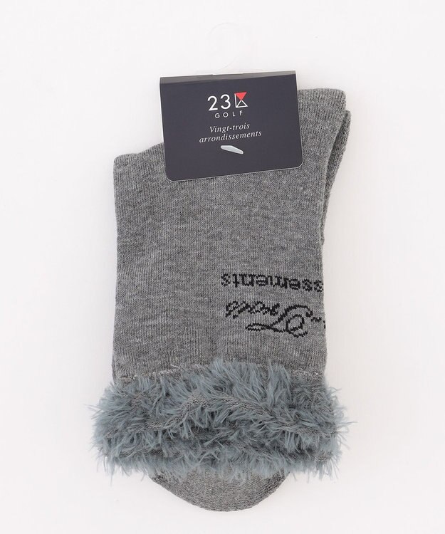 23区GOLF 【WOMEN】ふわもこボアニットソックス 18cm ライトグレー系