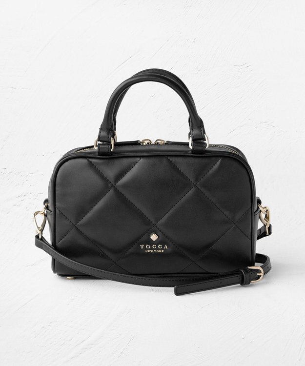 TOCCA 【美人百花掲載】OREILLER BAG ミニボストンバッグ ブラック系