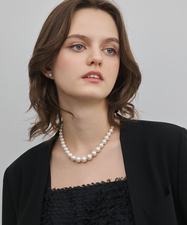 GRACE CONTINENTAL パールリボンネックレス ホワイト