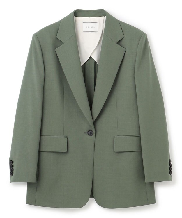 BEIGE， 【Oggi 6月号掲載】OREGANO / サマーウールテーラードジャケット Olive