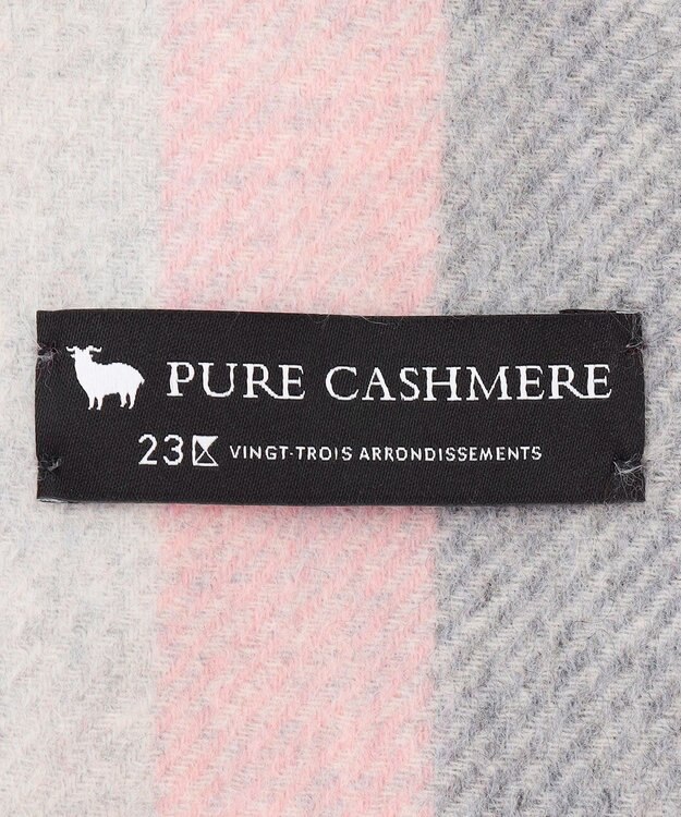 23区 【VERY掲載】カシミヤ チェック ストール ピンク系