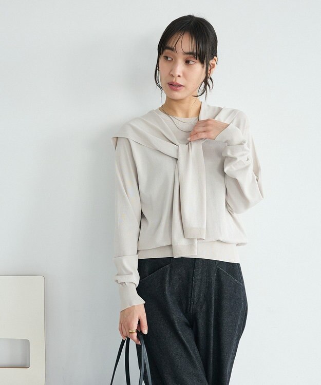 CRAFT STANDARD BOUTIQUE ニットストール+プルオーバー Red