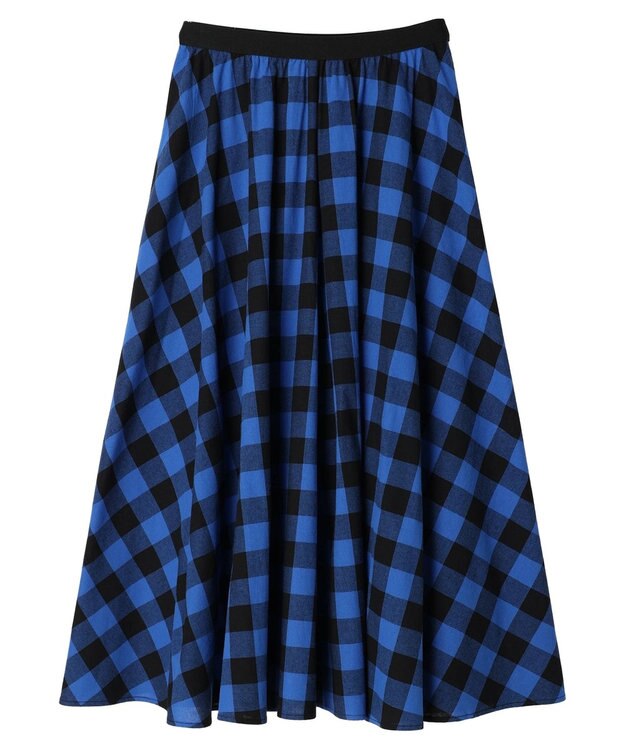 Green Parks ・ｆｕｒｒｙ　ｒａｔｅ　ギンガムバイアススカート Blue