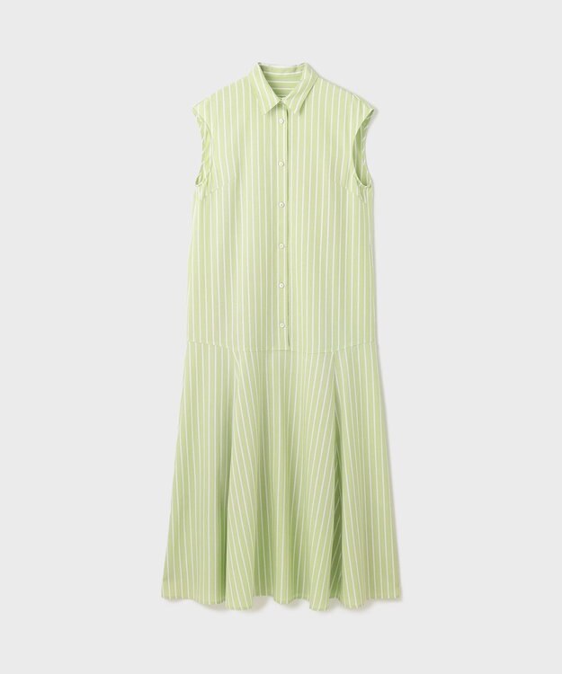 GRACE CONTINENTAL ストライプシャツワンピース グリーン