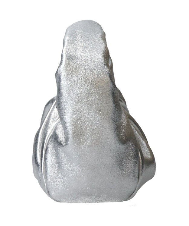 INTER-CHAUSSURES 【ANDREA CARDONE ITALI】ギャザーレザーホーボーバッグ シルバー