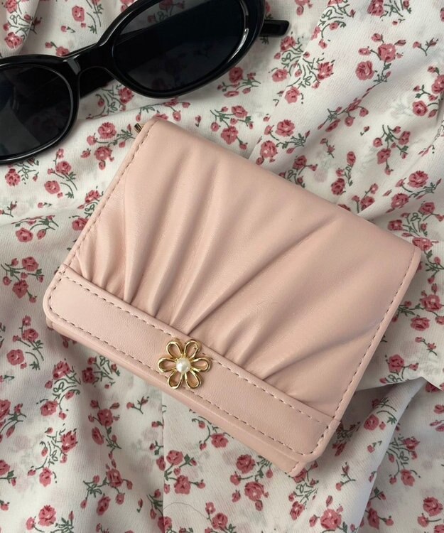 WEGO フラワーギャザーウォレット ライトピンク