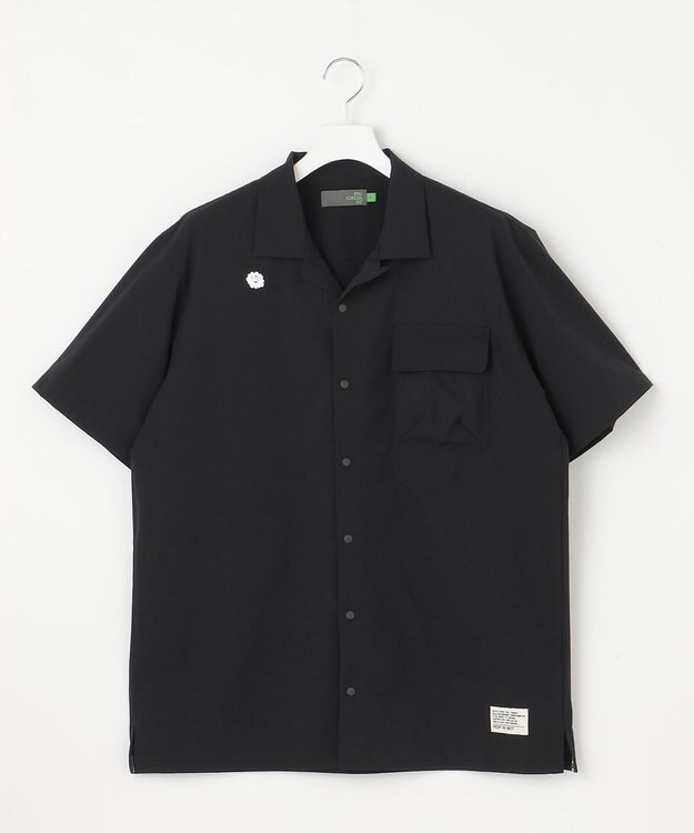 PW CIRCULUS 【高通気 / 軽撥水 / 軽量のDotAir 使用】【MEN】開襟シャツ ブラック系