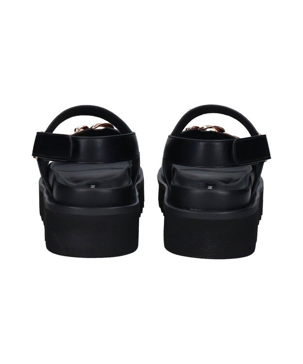 Bridget Birkin 【PARADIS COULEUR】メタルチェーン厚底フットベッドサンダル ブラック