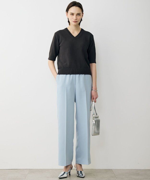 ICB ブライトコイル Vネックニット チャコール